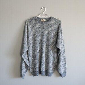 Vntg Arnold Palmer Men's Sz L/XL Blue 80-90's Crewneck Stretch Pullover Sweater